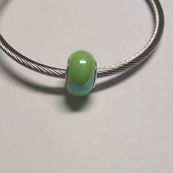 Green Pearlesque Charm for‎ Pandora Style Bracelet - Picture 2 of 4